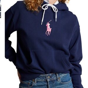Ralph Lauren Pink Pony Sweatshirt, L, Navy